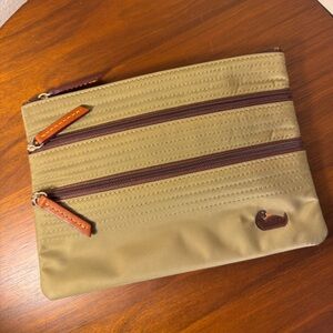 Dooney & Bourke Nylon 3-Zip Pouch